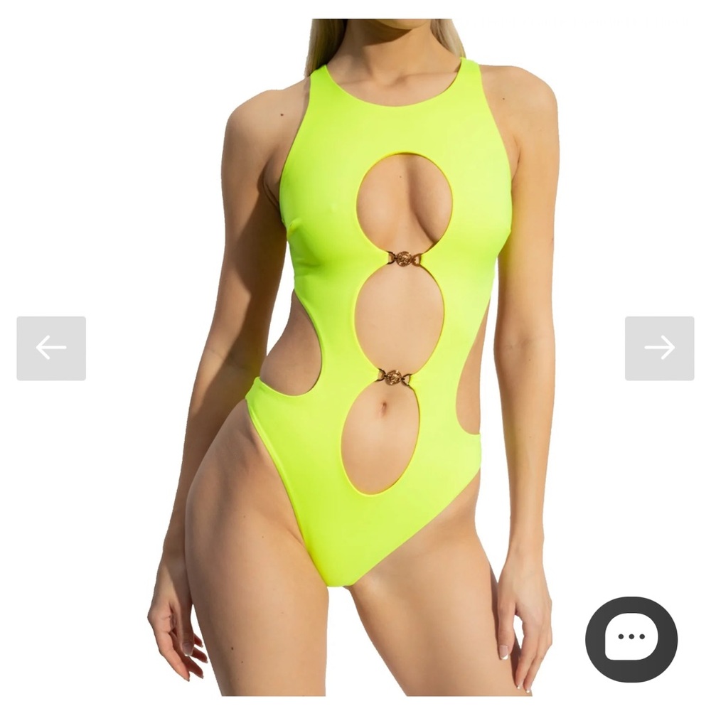 🔥NWT🔥 Versace neon one piece Medusa  swimsuit size 2